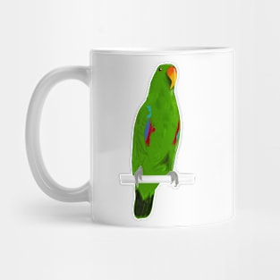 Ekkie Cute Green Eclectus Parrot for parrot lovers Mug